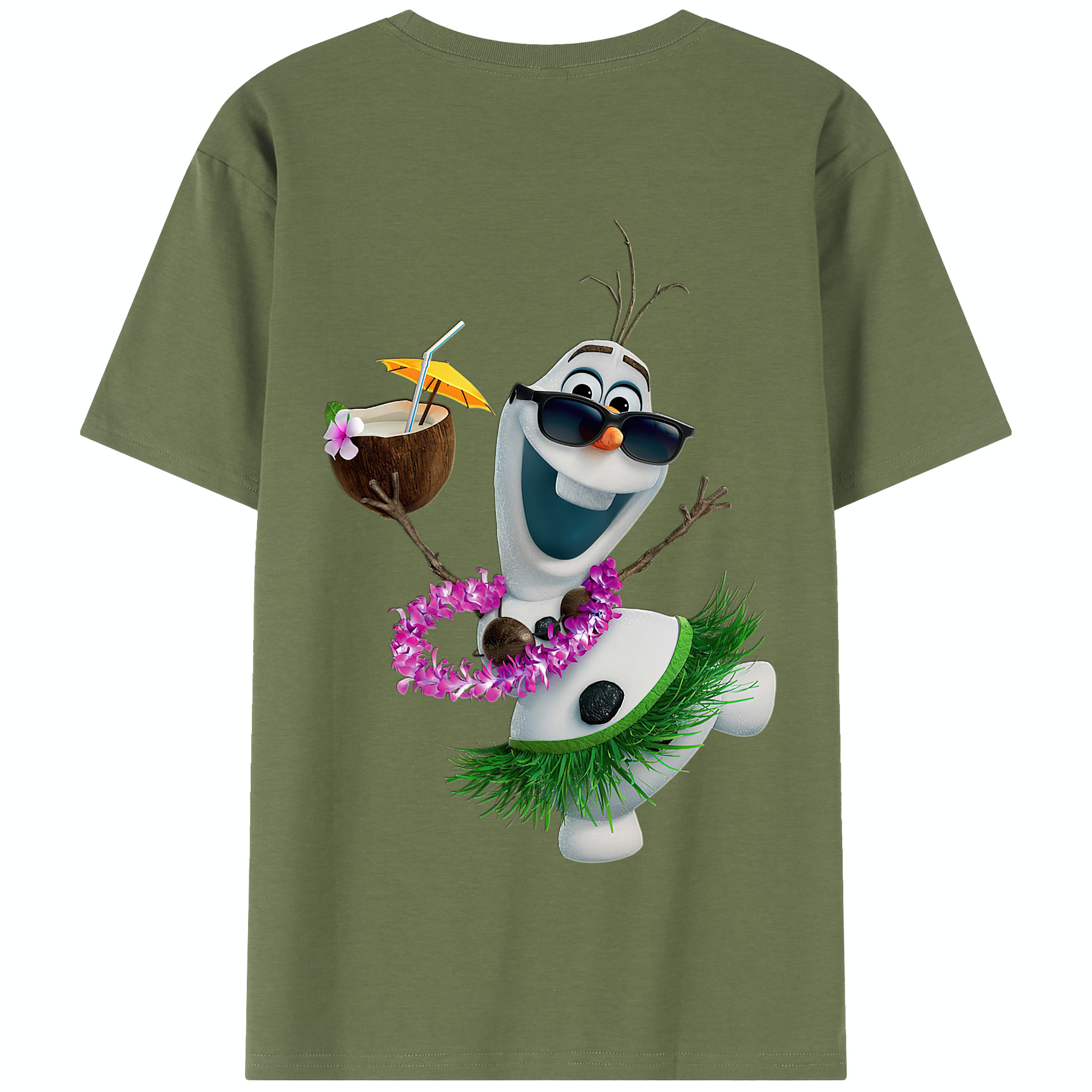 （画像用） アナと雪の女王 アンナ エルサ Frozen Anna Elsa 綿100％半袖Tシャツ（背面プリント）